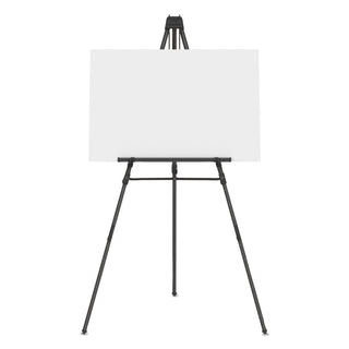 Aluminum Heavy-Duty Display Easel, 38" to 66" High, Aluminum, Black - 