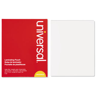 Laminating Pouches, 3 mil, 9" x 11.5", Gloss Clear, 100/Box - 