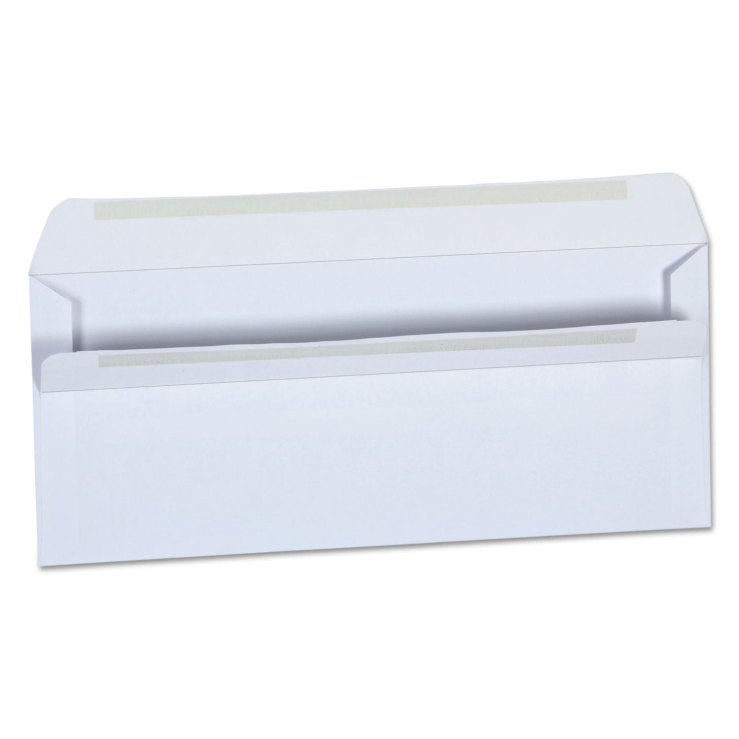 Self-Seal Business Envelope, #10, Square Flap, Self-Adhesive Closure, 4.13 x 9.5, White, 500/Box - 