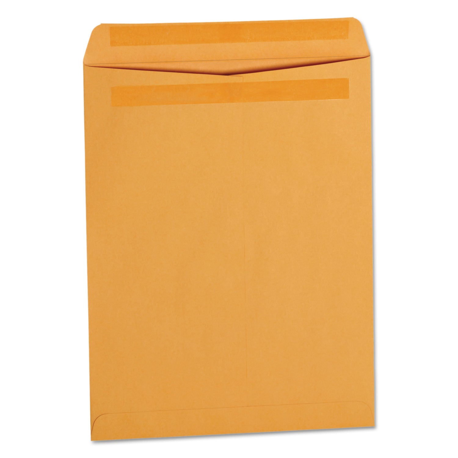 Self-Stick Open End Catalog Envelope, #13 1/2, Square Flap, Self-Adhesive Closure, 10 x 13, Brown Kraft, 250/Box - 