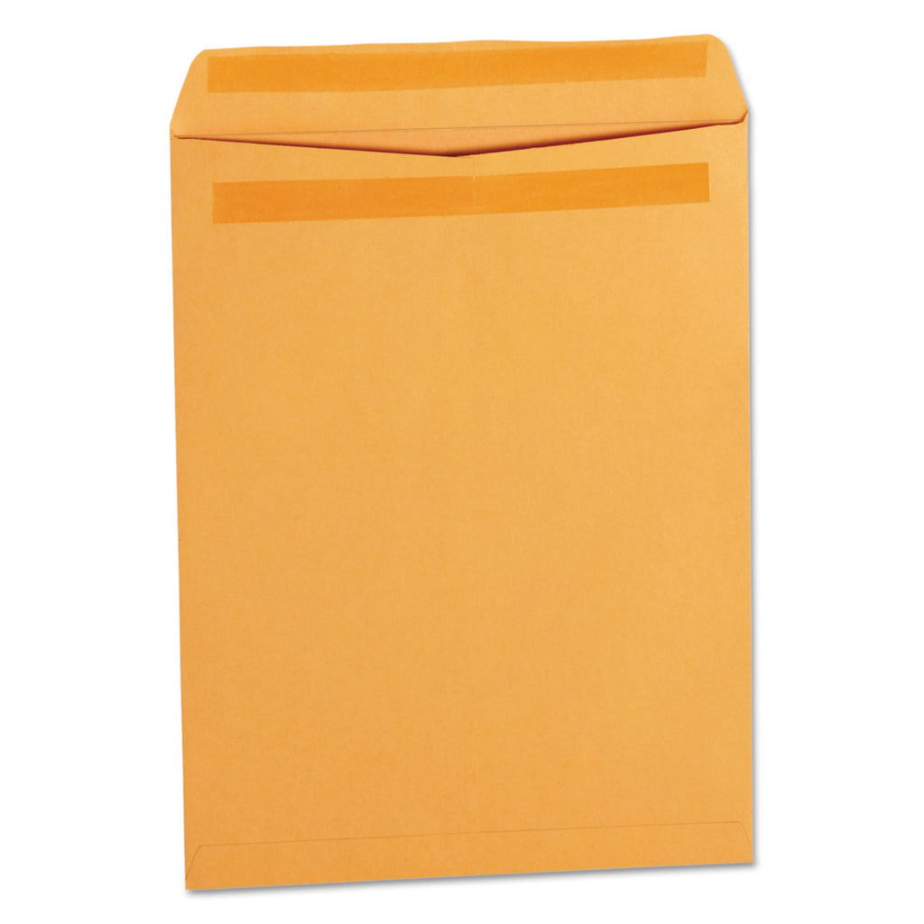 Self-Stick Open End Catalog Envelope, #12 1/2, Square Flap, Self-Adhesive Closure, 9.5 x 12.5, Brown Kraft, 250/Box - 