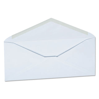 Open-Side Business Envelope, #10, Monarch Flap, Gummed Closure, 4.13 x 9.5, White, 250/Carton - 