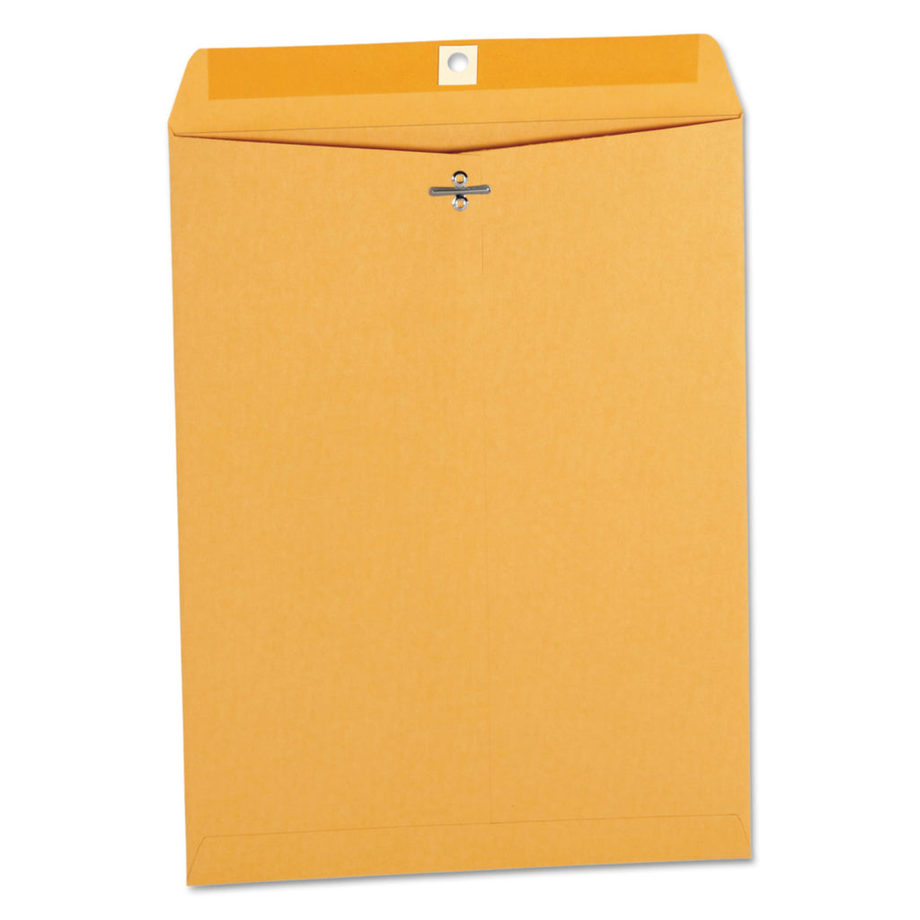 Kraft Clasp Envelope, #12 1/2, Square Flap, Clasp/Gummed Closure, 9.5 x 12.5, Brown Kraft, 100/Box - 