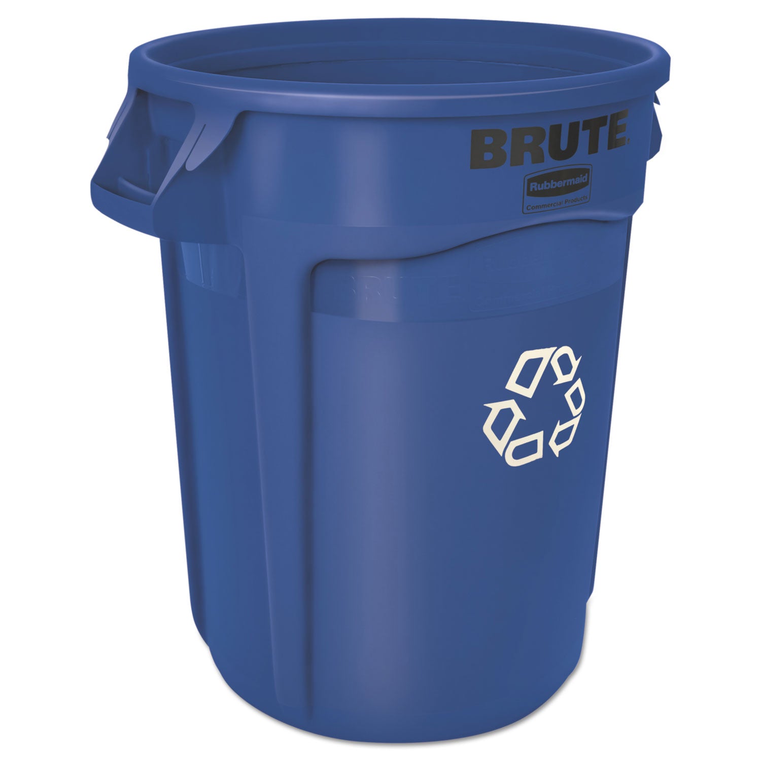 Brute Recycling Container, 32 gal, Polyethylene, Blue - 