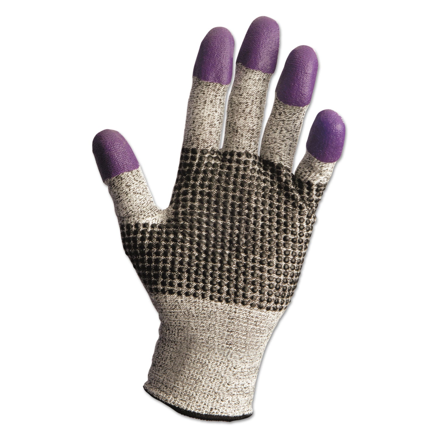 G60 Purple Nitrile Gloves, 240mm Length, Large/Size 9, Black/White, 12 Pairs/Carton - 