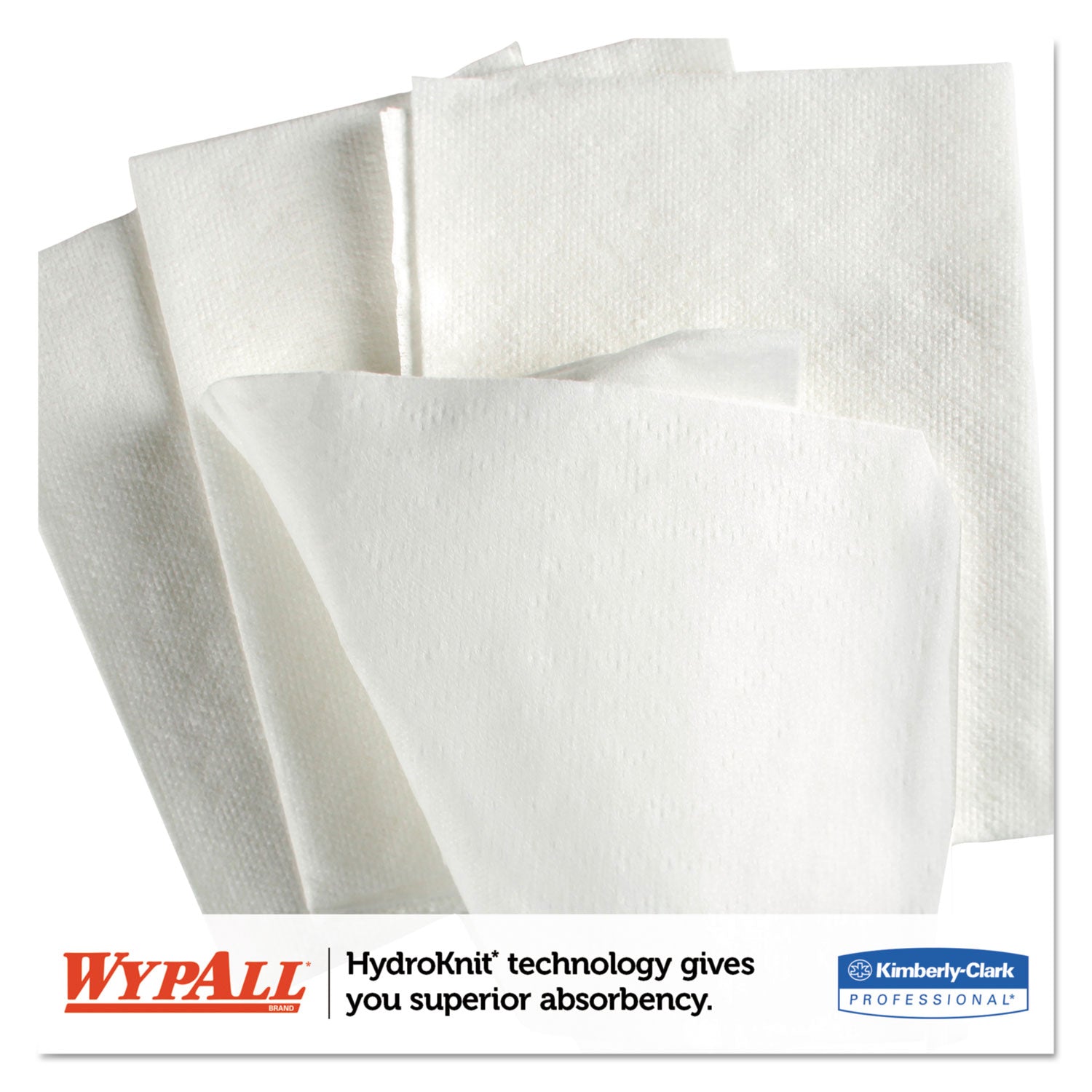 General Clean X60 Cloths, 1/4 Fold, 12.5 x 10, White, 70/Pack, 8 Packs/Carton - 