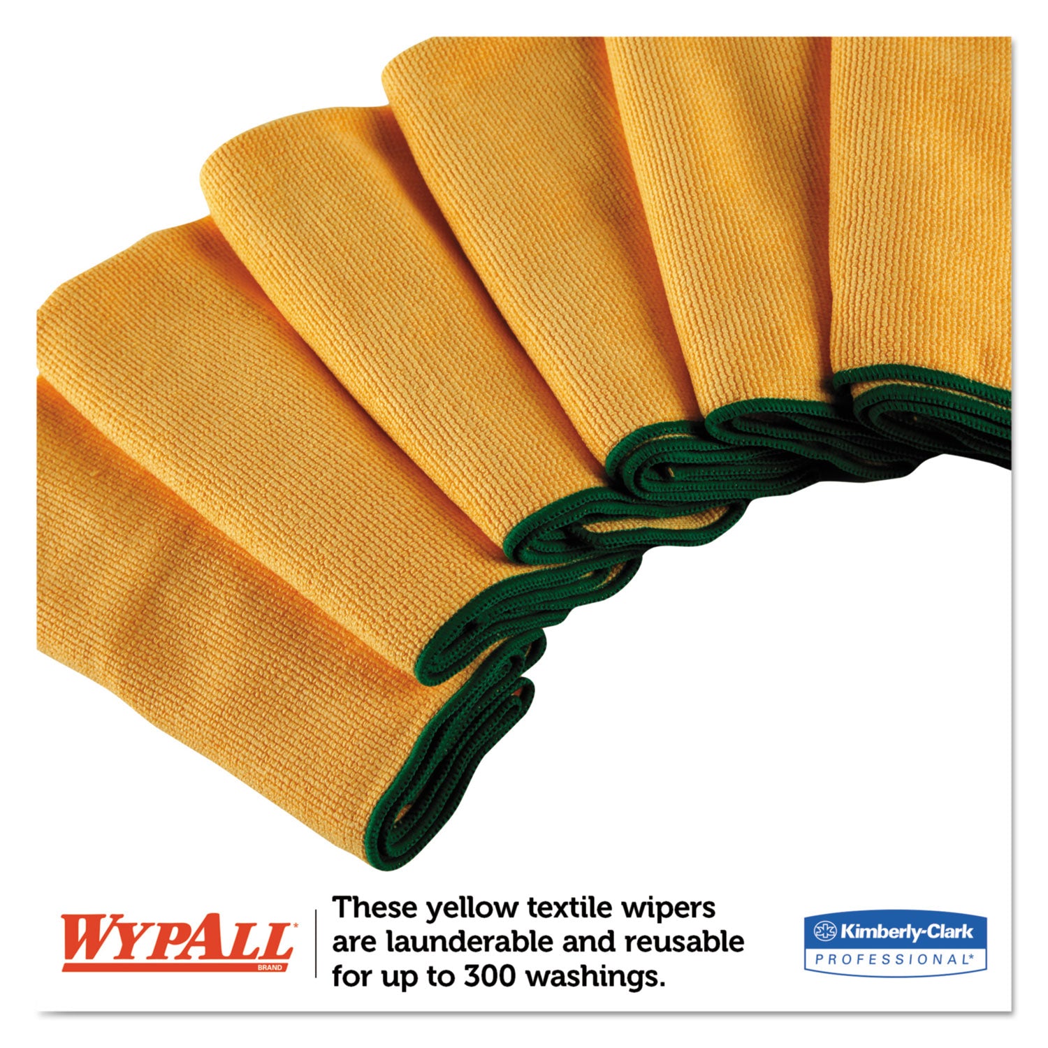 Microfiber Cloths, Reusable, 15.75 x 15.75, Yellow, 24/Carton - 
