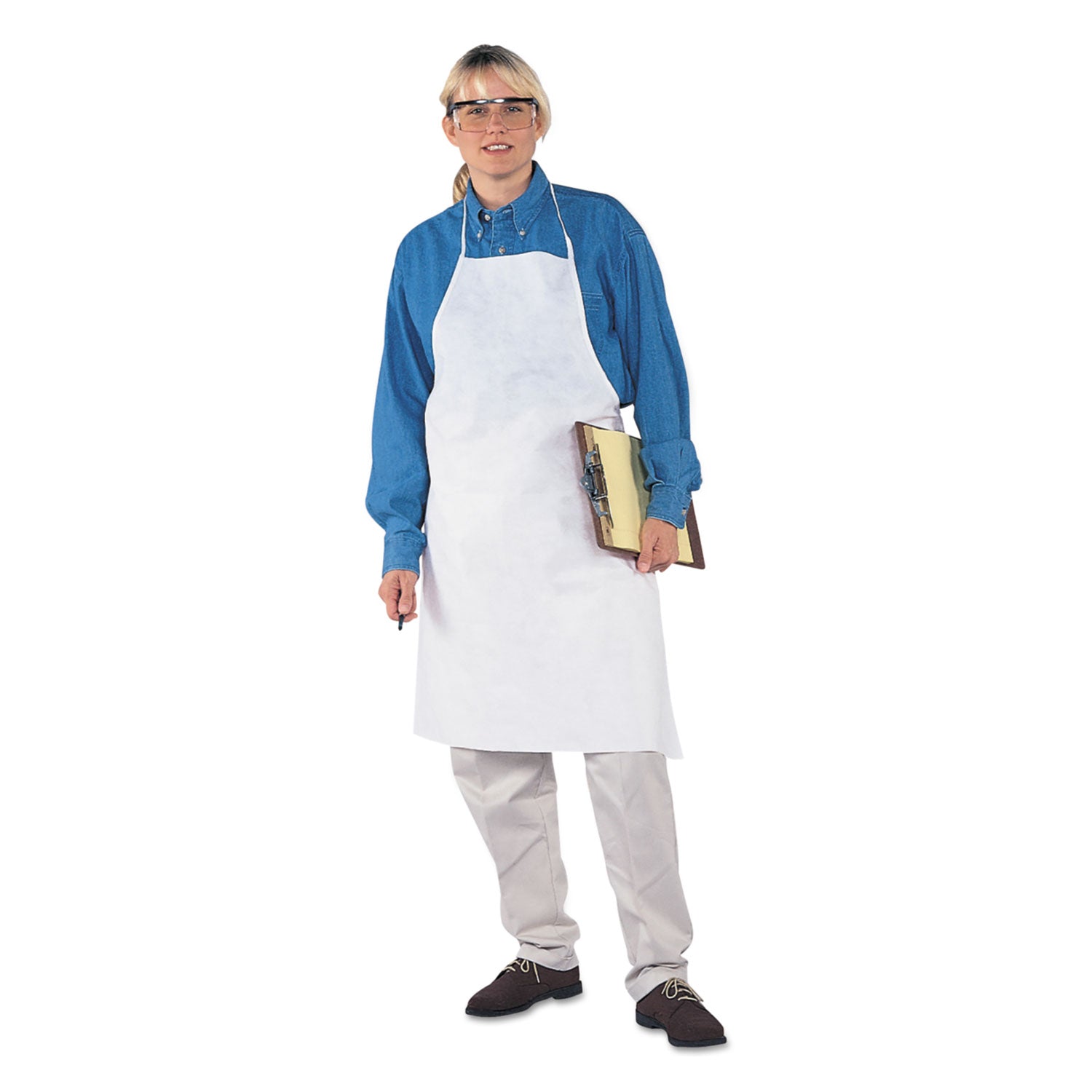 A20 Apron, 28" x 40", One Size Fits All, White