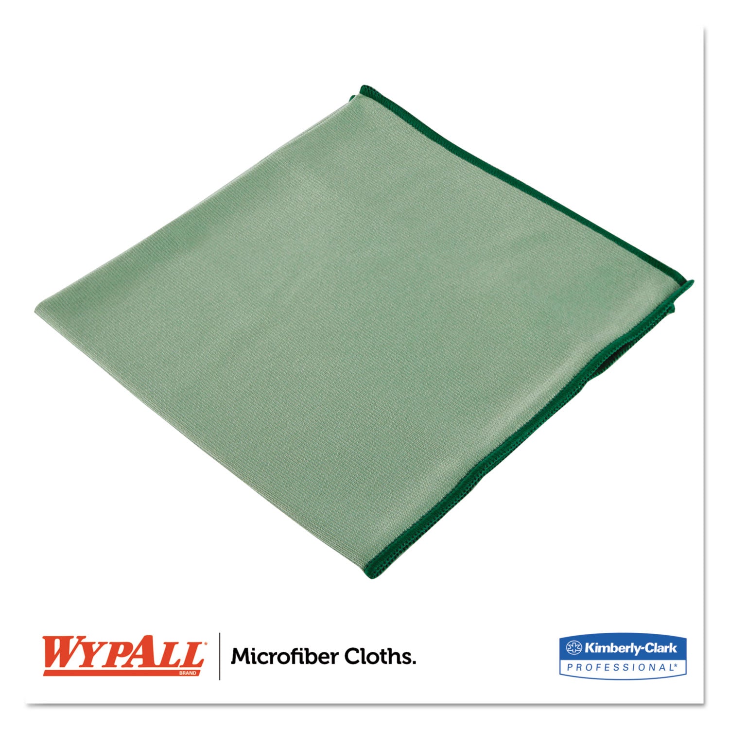 Microfiber Cloths, Reusable, 15.75 x 15.75, Green, 24/Carton - 
