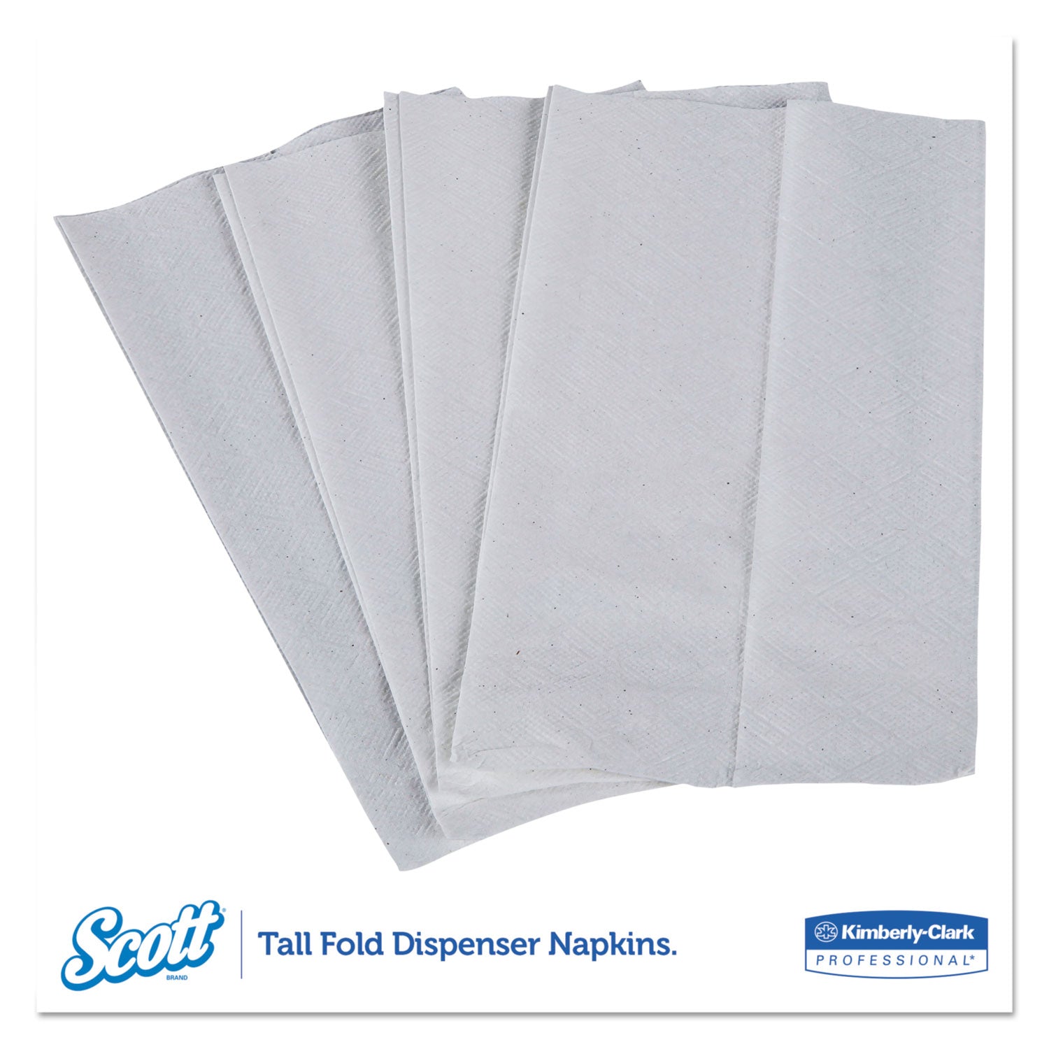 Tall-Fold Dispenser Napkins, 1-Ply, 7 x 13.5, White, 500/Pack, 20 Packs/Carton - 