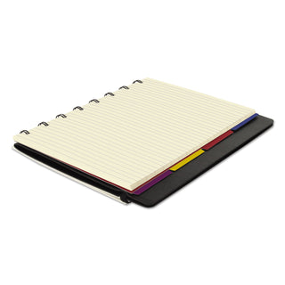 Notebook, 1-Subject, Medium/College Rule, Black Cover, (112) 8.25 x 5.81 Sheets
