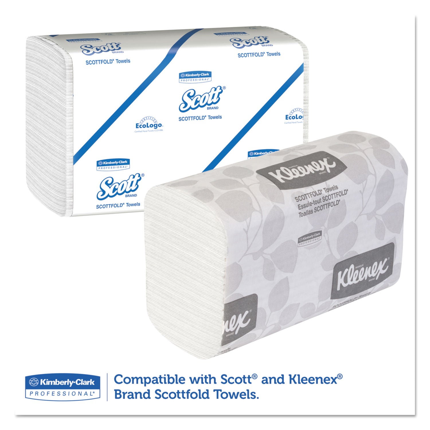 Scottfold Compact Towel Dispenser, 10.75 x 4.75 x 9, Pearl White