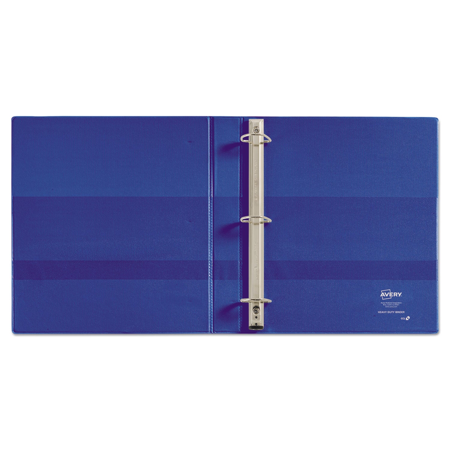 Heavy-Duty Non-View Binder with DuraHinge and One Touch EZD Rings, 3 Rings, 1" Capacity, 11 x 8.5, Blue - 