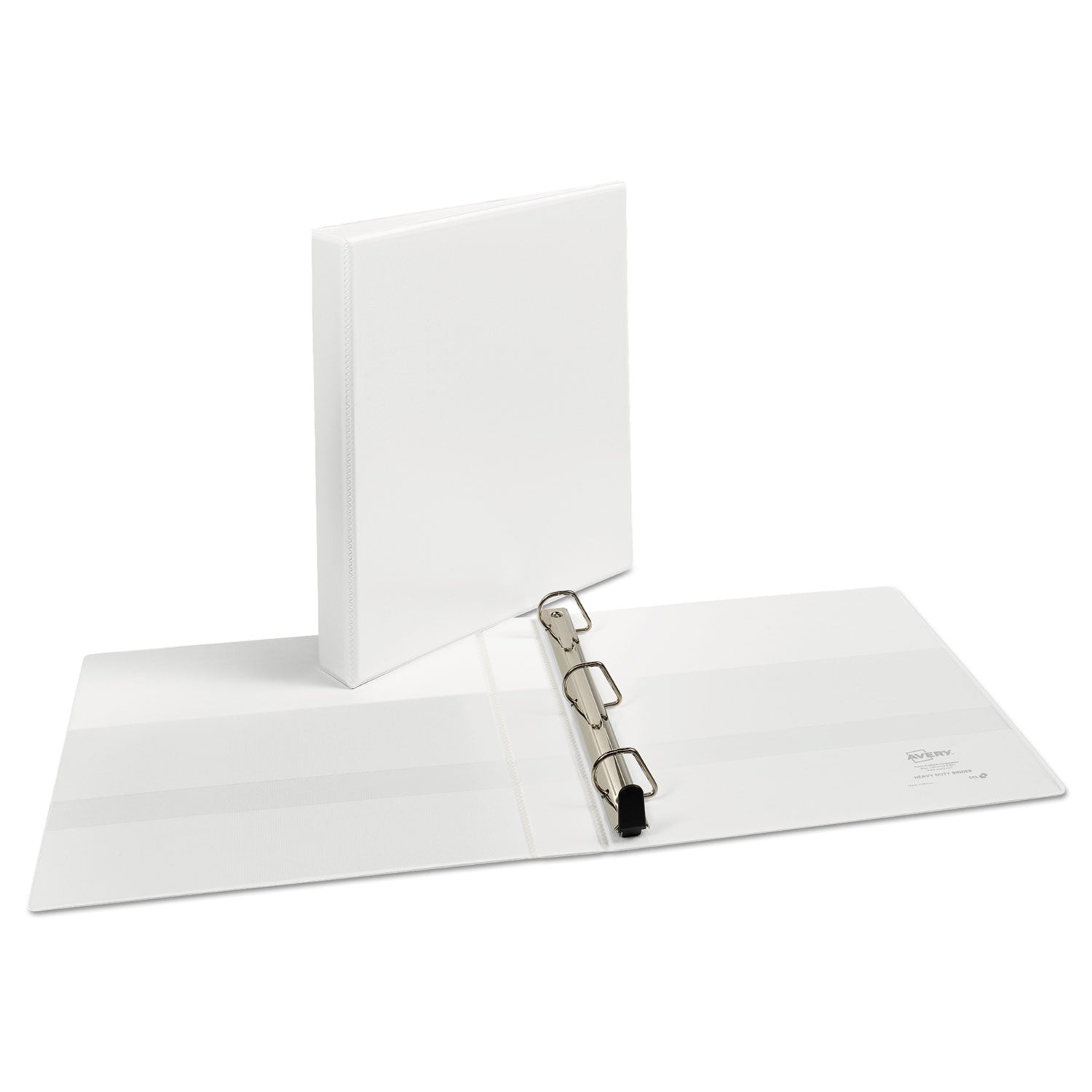 Heavy-Duty Non Stick View Binder with DuraHinge and Slant Rings, 3 Rings, 1" Capacity, 11 x 8.5, White, (5304) - 