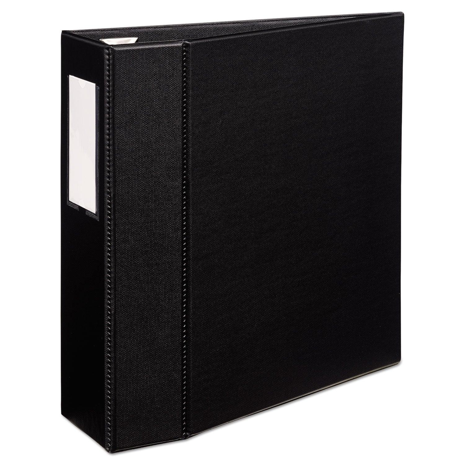 Heavy-Duty Non-View Binder with DuraHinge, Three Locking One Touch EZD Rings and Spine Label, 4" Capacity, 11 x 8.5, Black - 