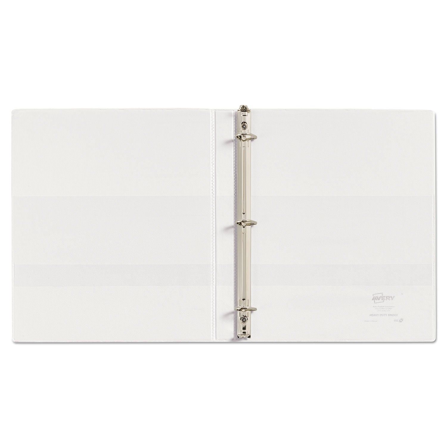 Heavy-Duty Non Stick View Binder with DuraHinge and Slant Rings, 3 Rings, 0.5" Capacity, 11 x 8.5, White, (5234) - 