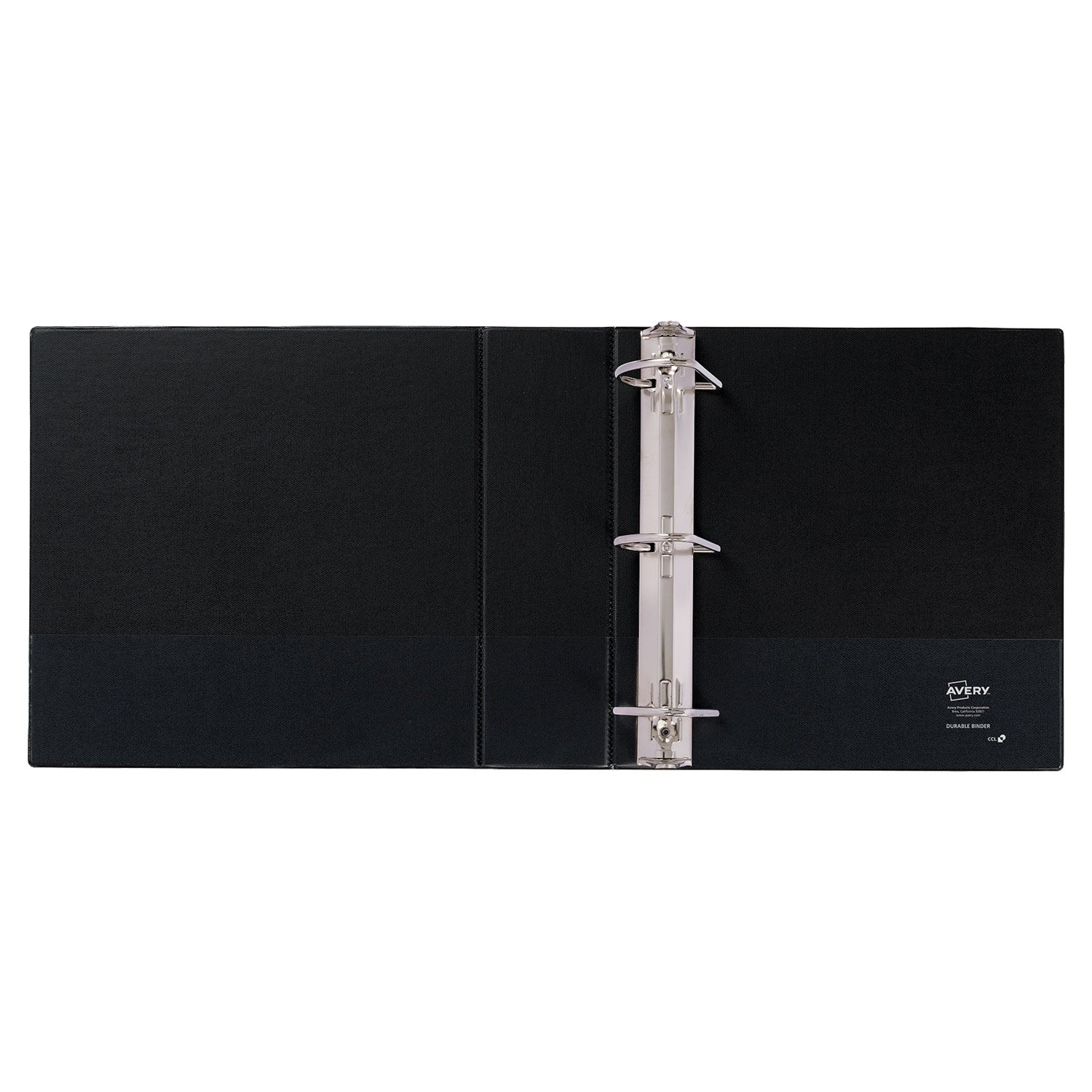 Durable Non-View Binder with DuraHinge and Slant Rings, 3 Rings, 3" Capacity, 11 x 8.5, Black - 