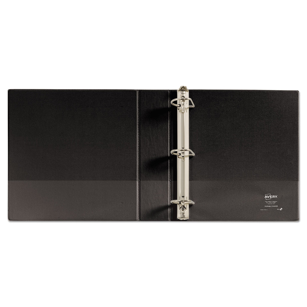 Durable Non-View Binder with DuraHinge and Slant Rings, 3 Rings, 2" Capacity, 11 x 8.5, Black - 