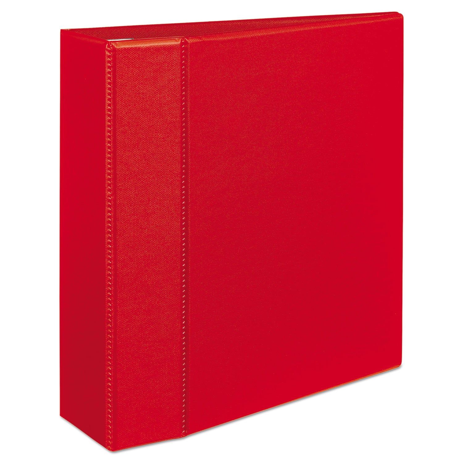 Heavy-Duty Non-View Binder with DuraHinge and Locking One Touch EZD Rings, 3 Rings, 4" Capacity, 11 x 8.5, Red - 