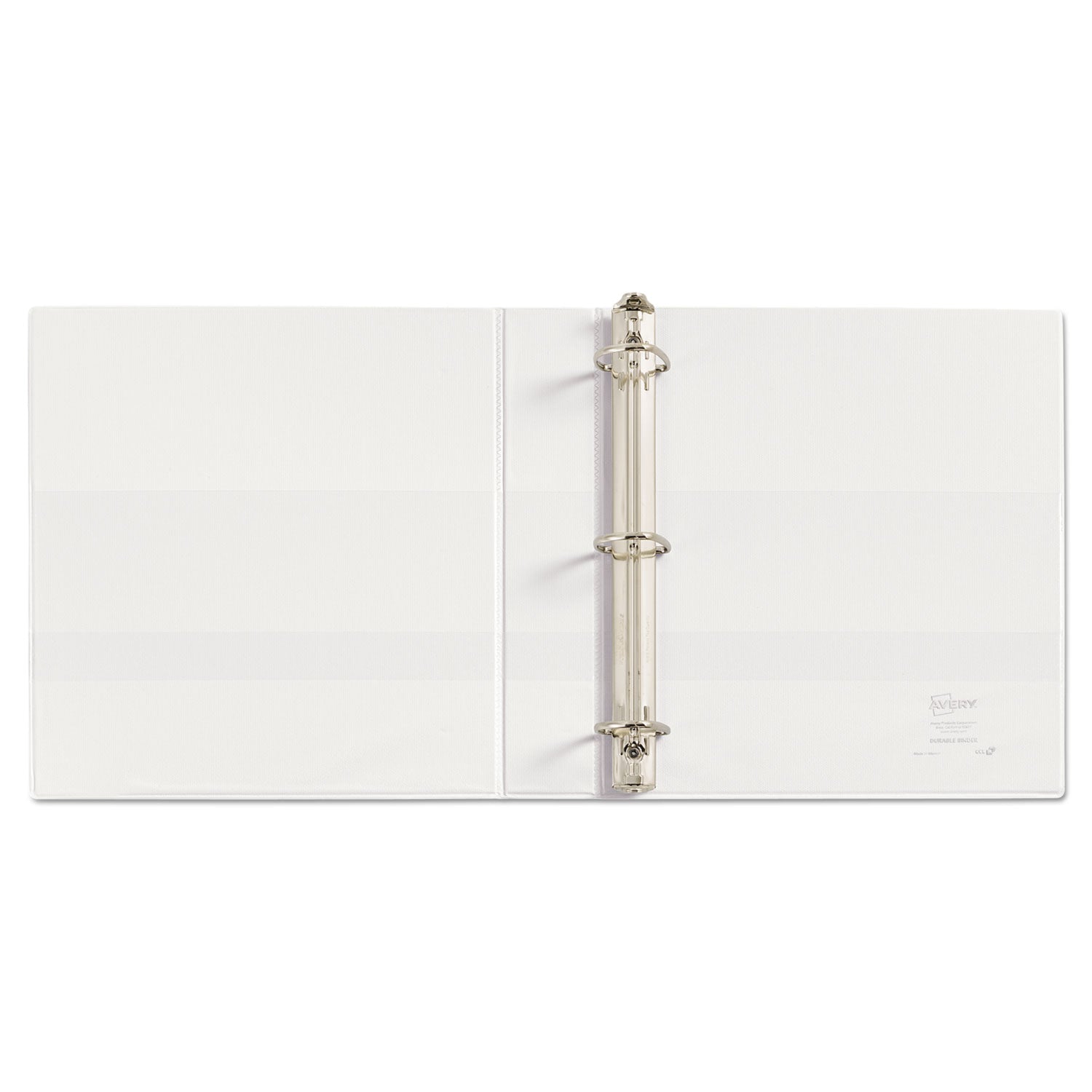 Durable View Binder with DuraHinge and EZD Rings, 3 Rings, 1.5" Capacity, 11 x 8.5, White, (9401)