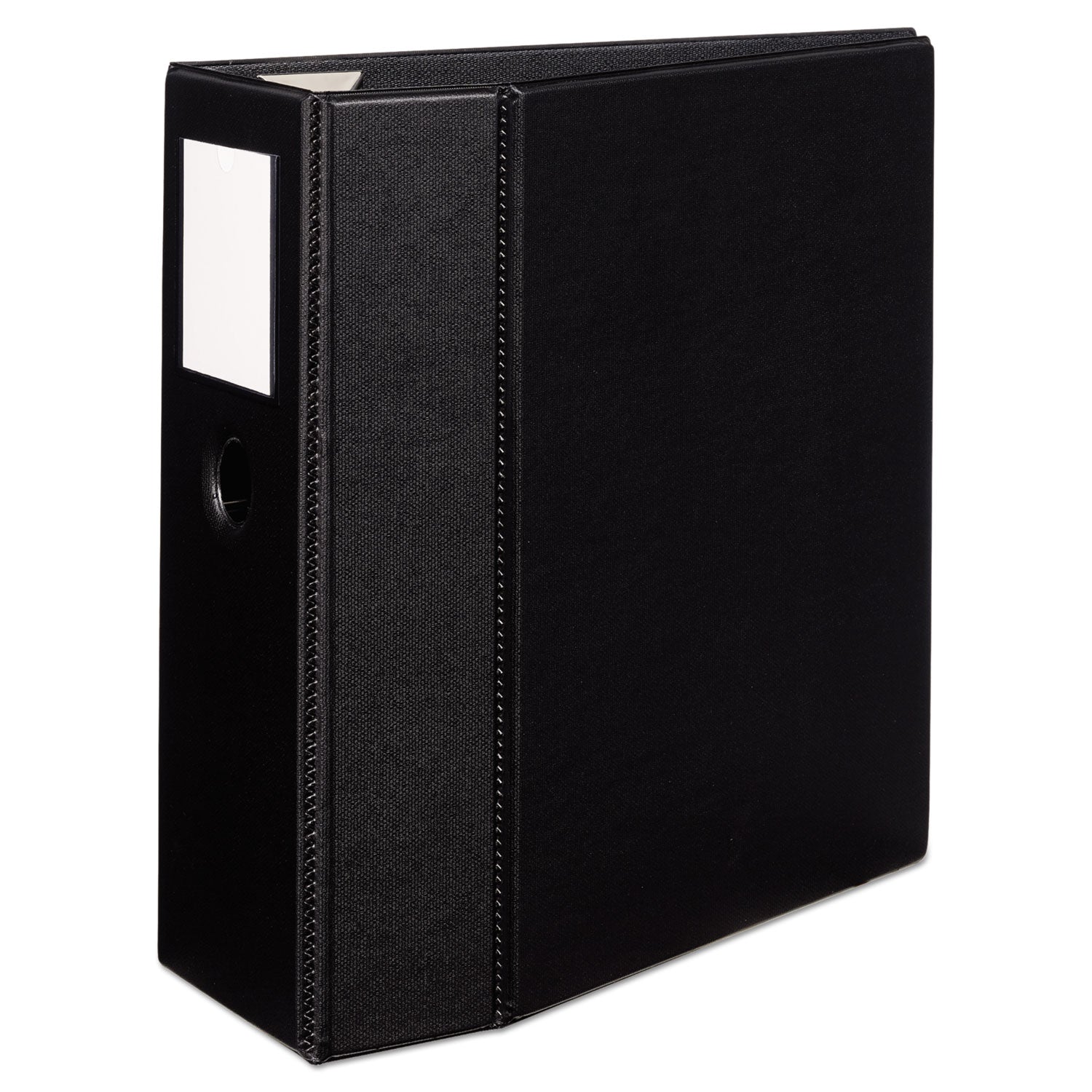 Heavy-Duty Non-View Binder, DuraHinge, Three Locking One Touch EZD Rings, Spine Label, Thumb Notch, 5" Cap, 11 x 8.5, Black - 