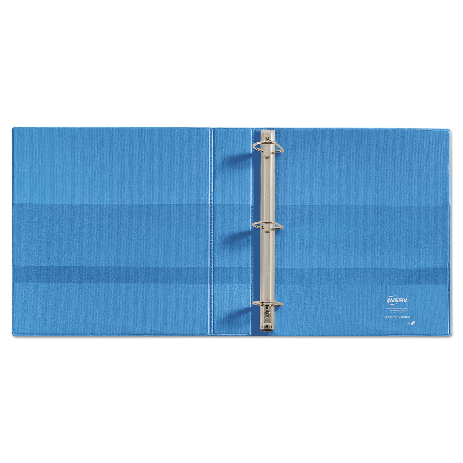 Heavy-Duty Non Stick View Binder with DuraHinge and Slant Rings, 3 Rings, 1.5" Capacity, 11 x 8.5, Light Blue, (5401) - 