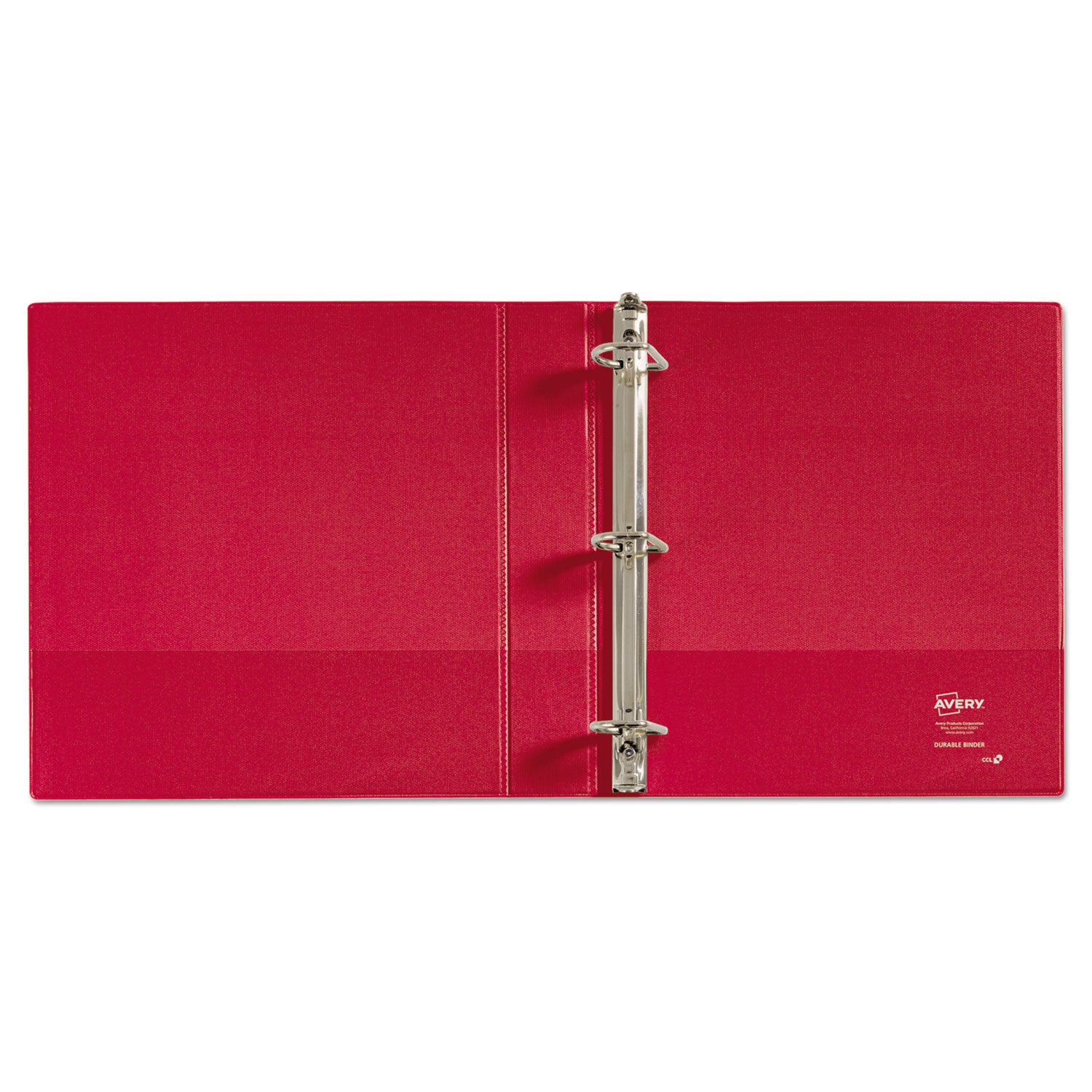 Durable Non-View Binder with DuraHinge and Slant Rings, 3 Rings, 1.5" Capacity, 11 x 8.5, Red - 8