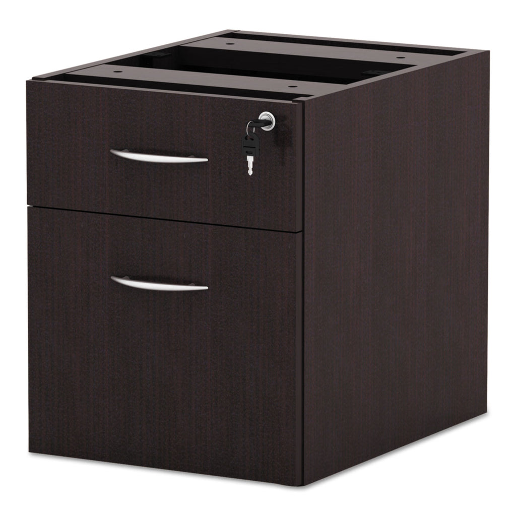 Alera Valencia Series Hanging Pedestal File, Left/Right, 2-Drawers: Box/File, Legal/Letter, Espresso, 15.63" x 20.5" x 19.25