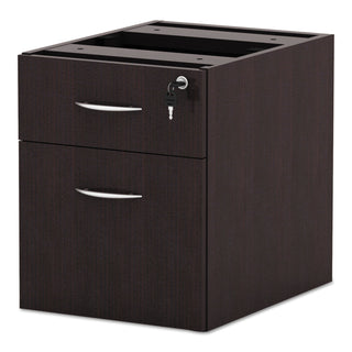 Alera Valencia Series Hanging Pedestal File, Left/Right, 2-Drawers: Box/File, Legal/Letter, Espresso, 15.63" x 20.5" x 19.25