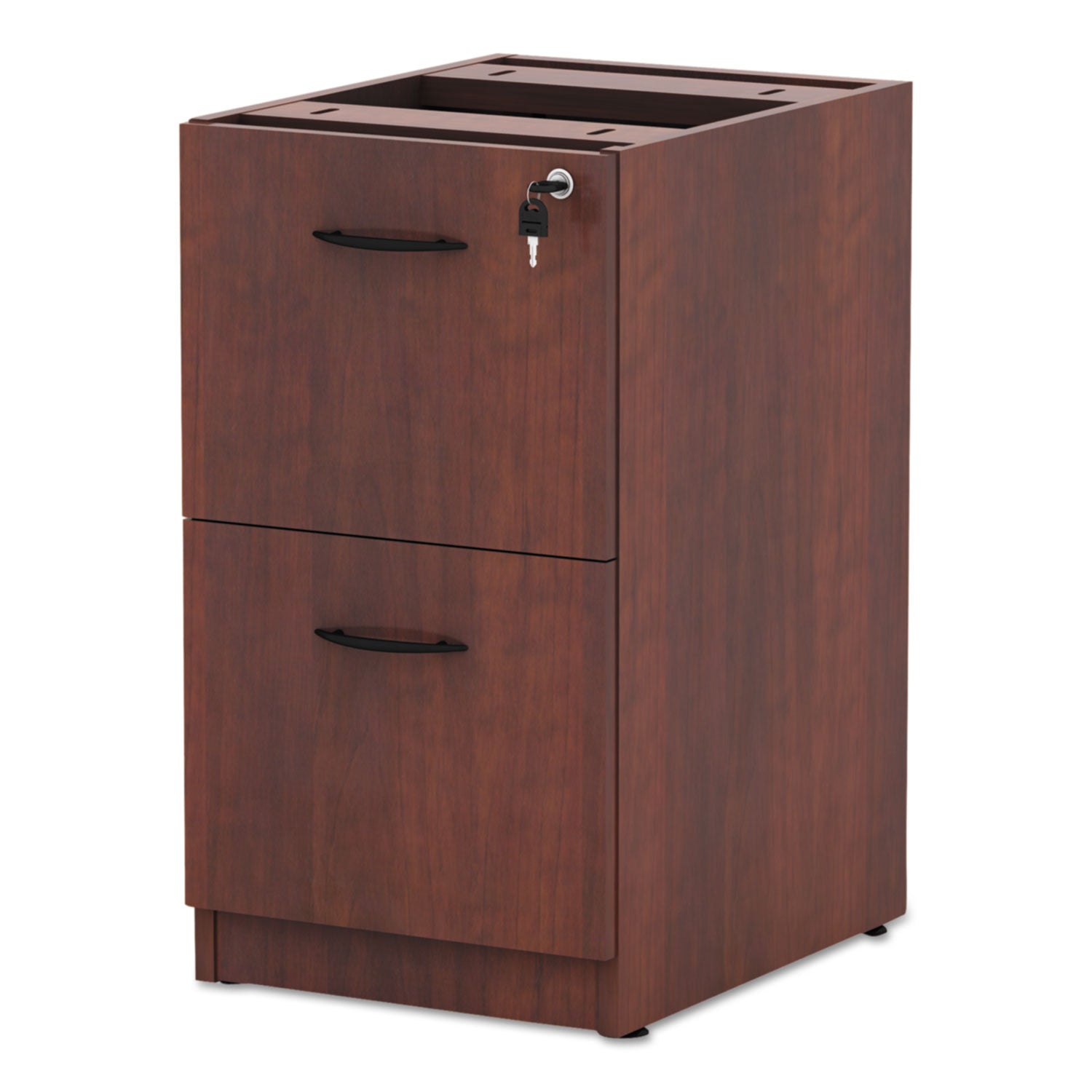 Alera Valencia Series Full Pedestal File, Left/Right, 2 Legal/Letter-Size File Drawers, Medium Cherry, 15.63" x 20.5" x 28.5 - 