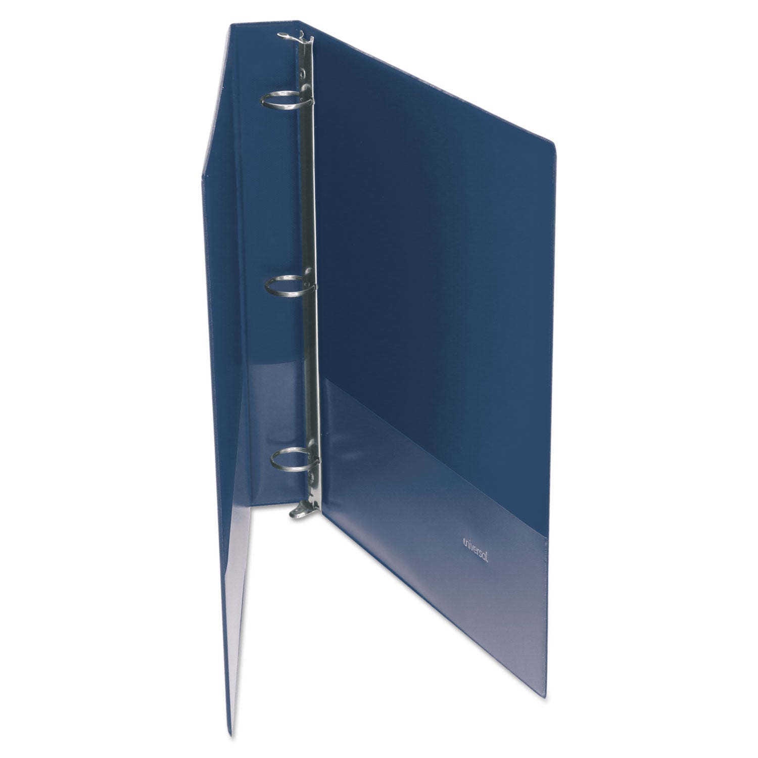 Economy Non-View Round Ring Binder, 3 Rings, 1" Capacity, 11 x 8.5, Royal Blue - 