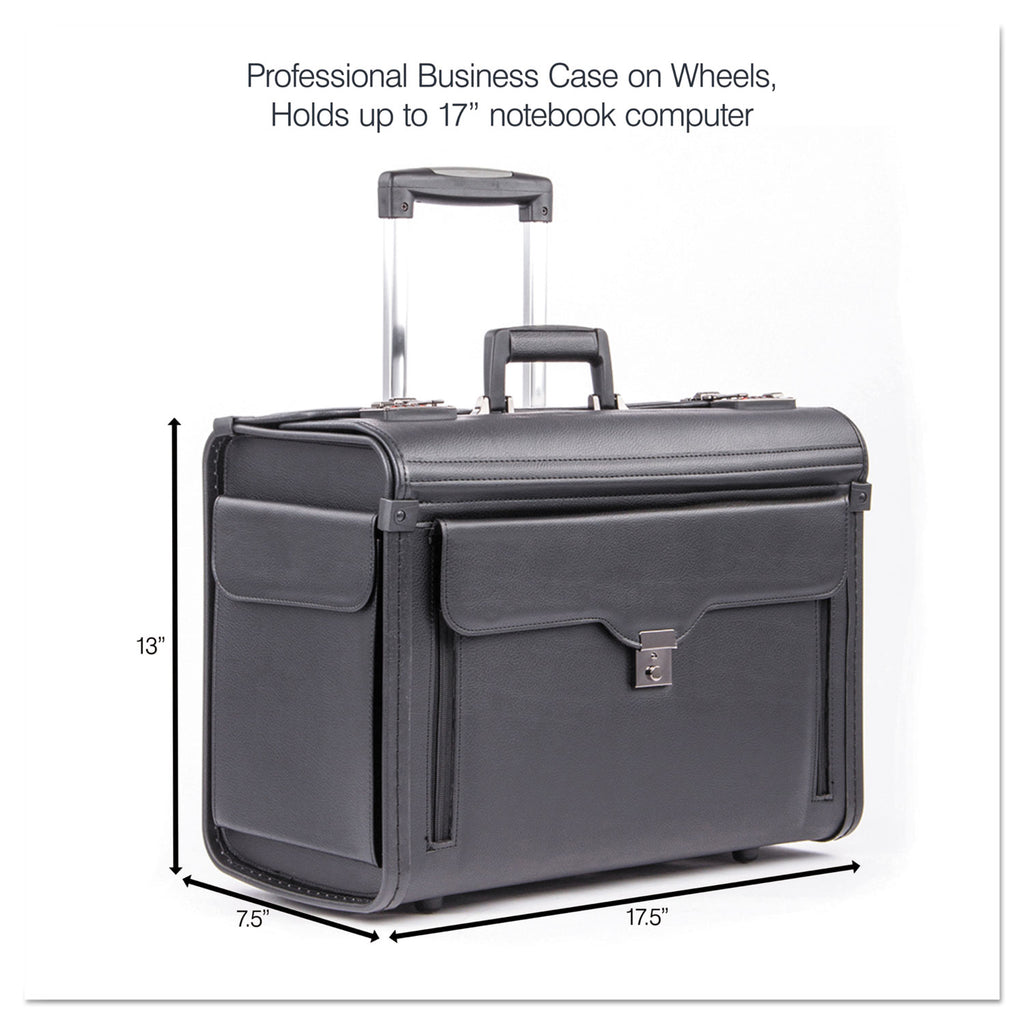 Catalog Case on Wheels, Fits Devices Up to 17.3", Koskin, 19 x 9 x 15.5, Black - 