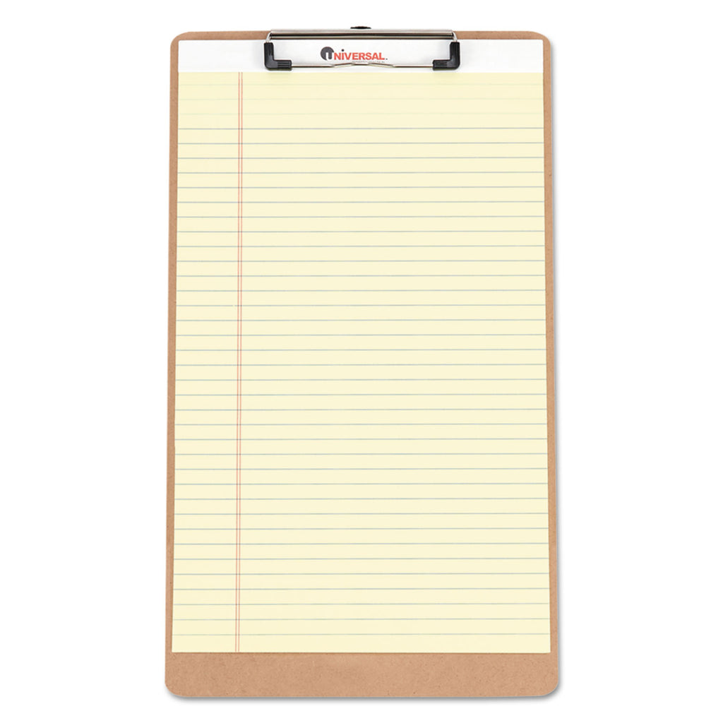 Hardboard Clipboard with Low-Profile Clip, 0.5" Clip Capacity, Holds 8.5 x 14 Sheets, Brown, 3/Pack