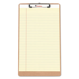Hardboard Clipboard with Low-Profile Clip, 0.5" Clip Capacity, Holds 8.5 x 14 Sheets, Brown, 3/Pack