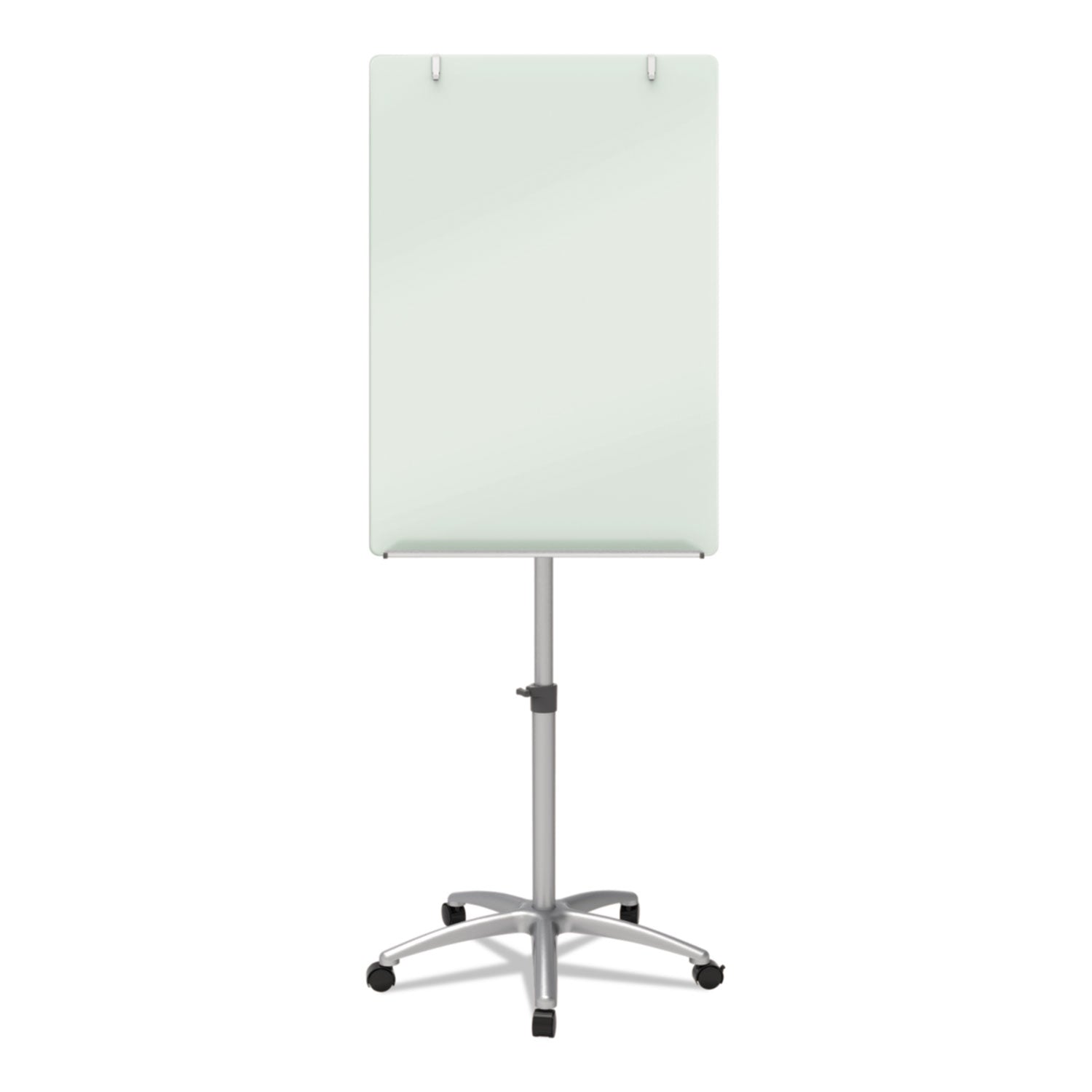 Infinity Glass Mobile Presentation Easel, 3 ft x 2 ft, Silver/White - 
