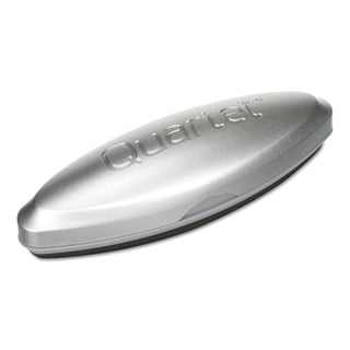 Quartet Premium Glass Board Eraser - 2" Width x 6.50" Length - Used as Ink Remover, Residue Remover - Magnetic, Durable, Easy-grip Handle - Silver - Felt, MicroFiber - 1Each