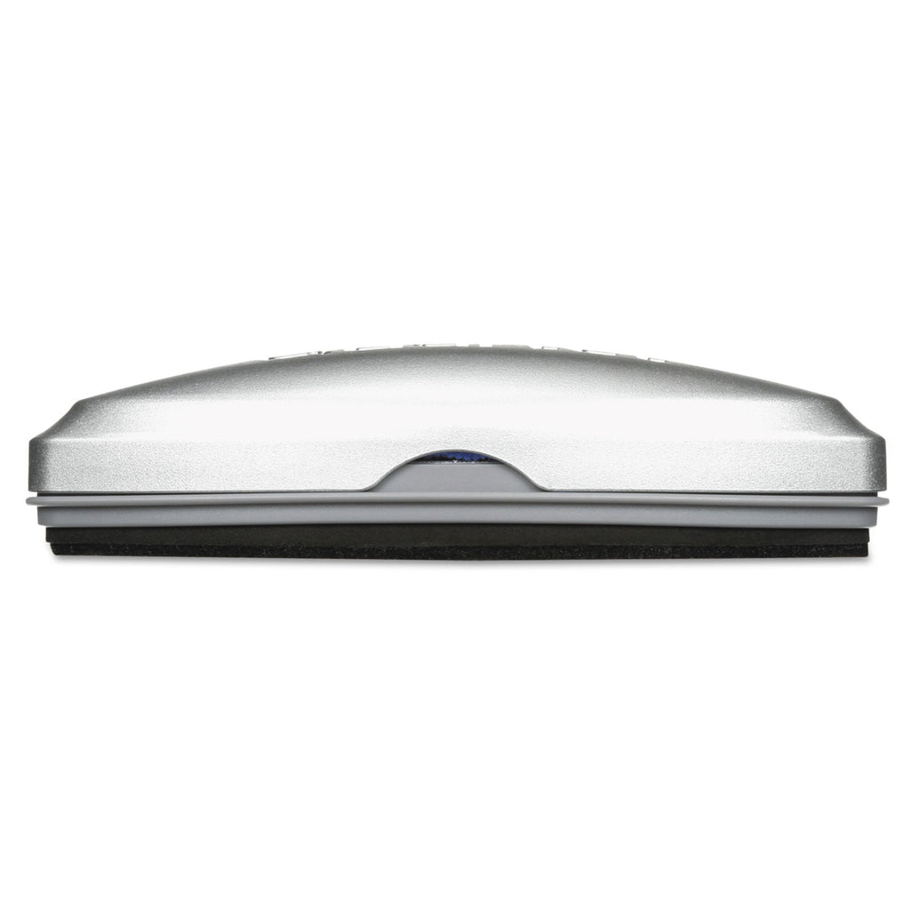 Quartet Premium Glass Board Eraser - 2" Width x 6.50" Length - Used as Ink Remover, Residue Remover - Magnetic, Durable, Easy-grip Handle - Silver - Felt, MicroFiber - 1Each