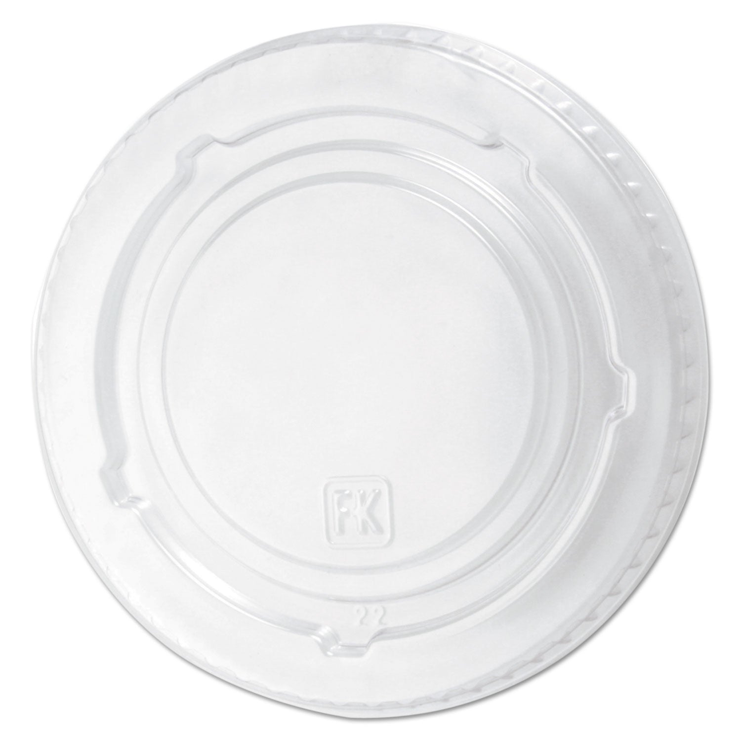 Kal-Clear/Nexclear Drink Cup Lids, Flat Lid with No Slot, Fits 12 to 20 oz Cold Cups, Clear, 1,000/Carton - 1