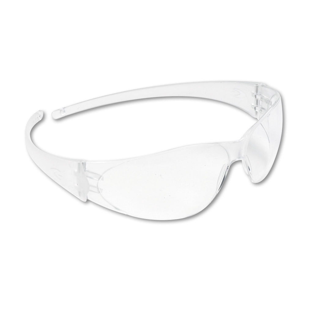 Checkmate Wraparound Safety Glasses, CLR Polycarbonate Frame, Coated Clear Lens - 