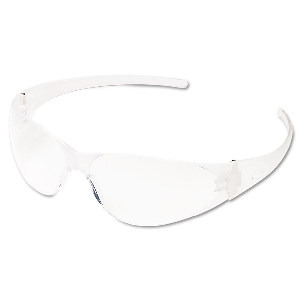Checkmate Wraparound Safety Glasses, CLR Polycarbonate Frame, Coated Clear Lens - 