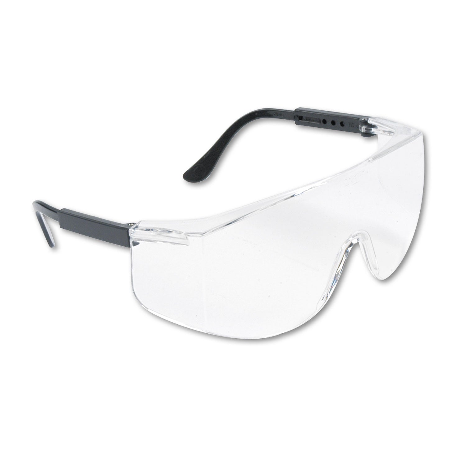 tacoma-wraparound-safety-glasses-black-plastic-frame-clear-lens_crwtc110 - 1