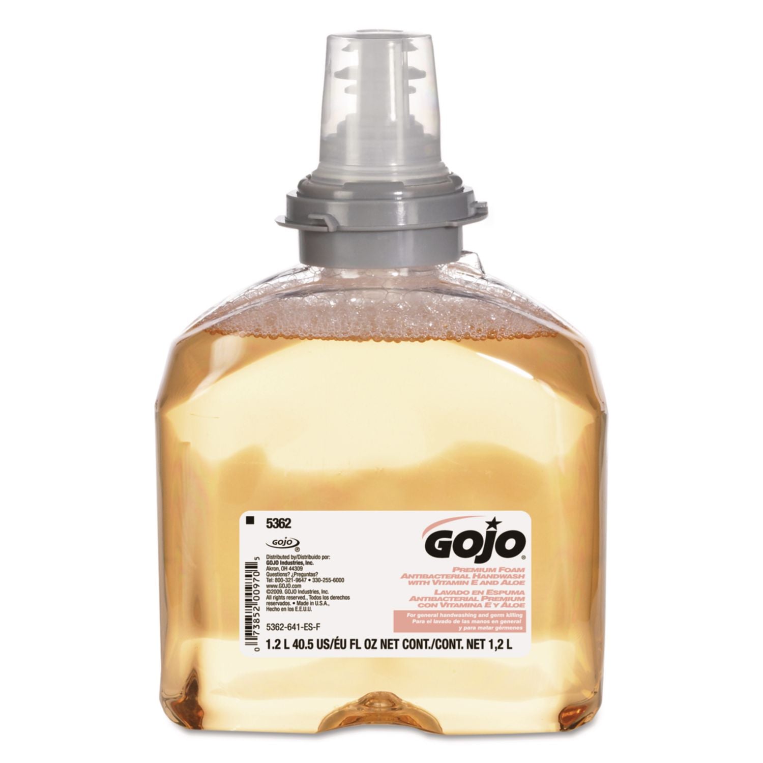 Premium Foam Antibacterial Hand Wash, Fresh Fruit Scent, 1,200 mL, 2/Carton