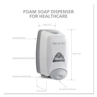 FMX-12T Foam Soap Dispenser, 1,250 mL, 6.25 x 5.12 x 9.88, Dove Gray - 