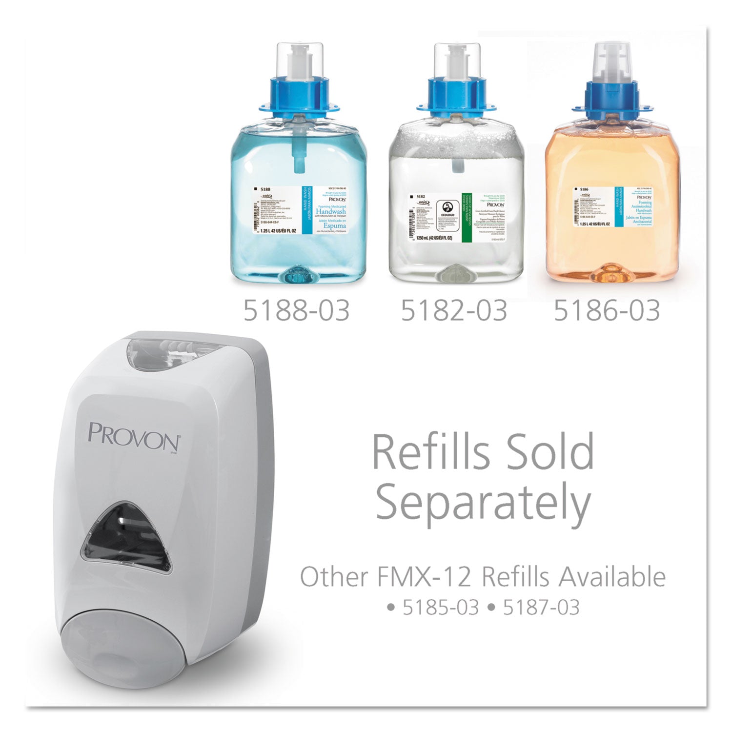 FMX-12T Foam Soap Dispenser, 1,250 mL, 6.25 x 5.12 x 9.88, Dove Gray - 