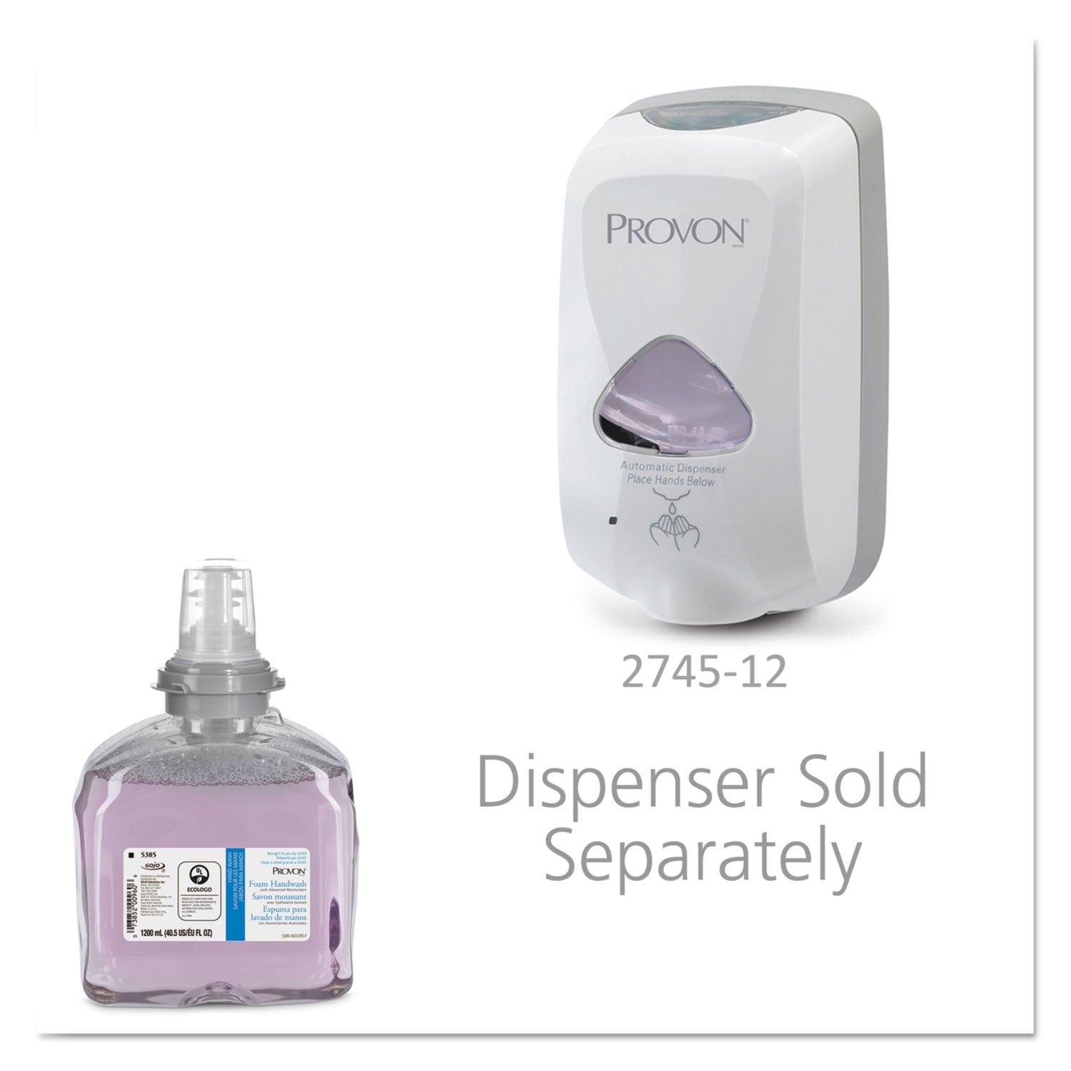 Foaming Handwash with Advanced Moisturizers, Refreshing Cranberry, 1,200 mL Refill, 2/Carton
