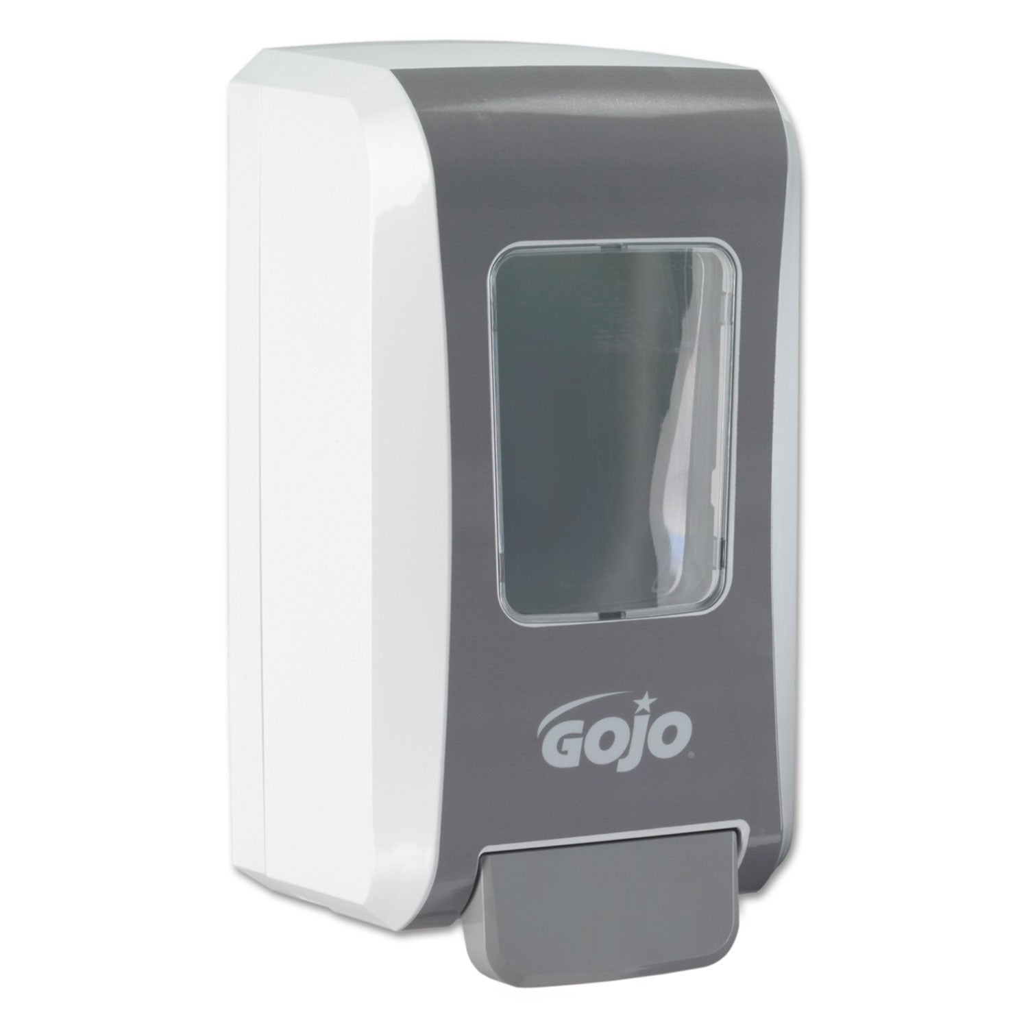 Gojo Push-Style FMX-20 Foam Soap Dispenser - 2.11 quart Capacity - Durable, Rugged, Wall Mountable, Easy-to-load - White, Gray - 1