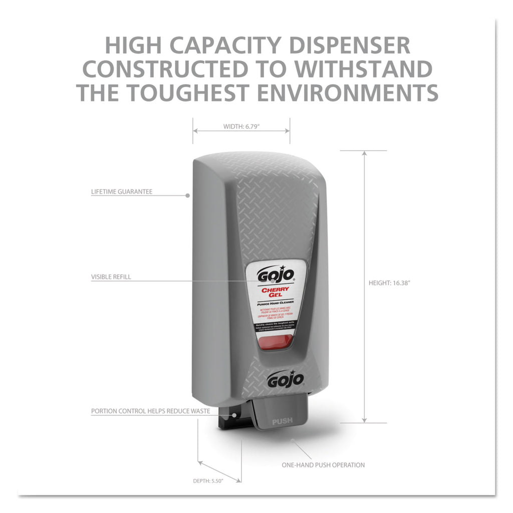 PRO 5000 Hand Soap Dispenser, 5,000 mL, 9.31 x 7.6 x 21.2, Gray