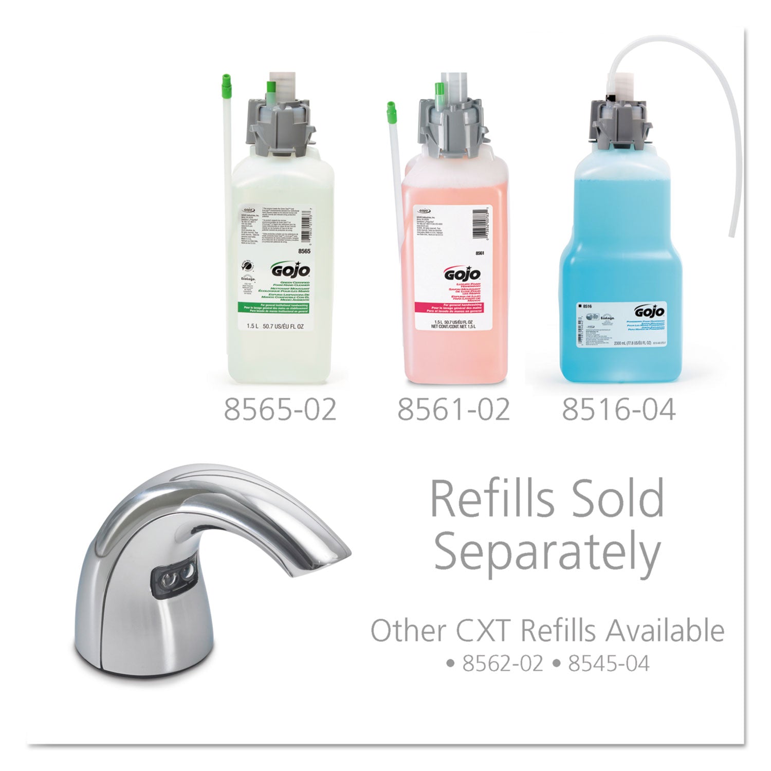 Gojo CXT Counter Mount Soap Dispensing System - Automatic - Chrome - 1 / Carton