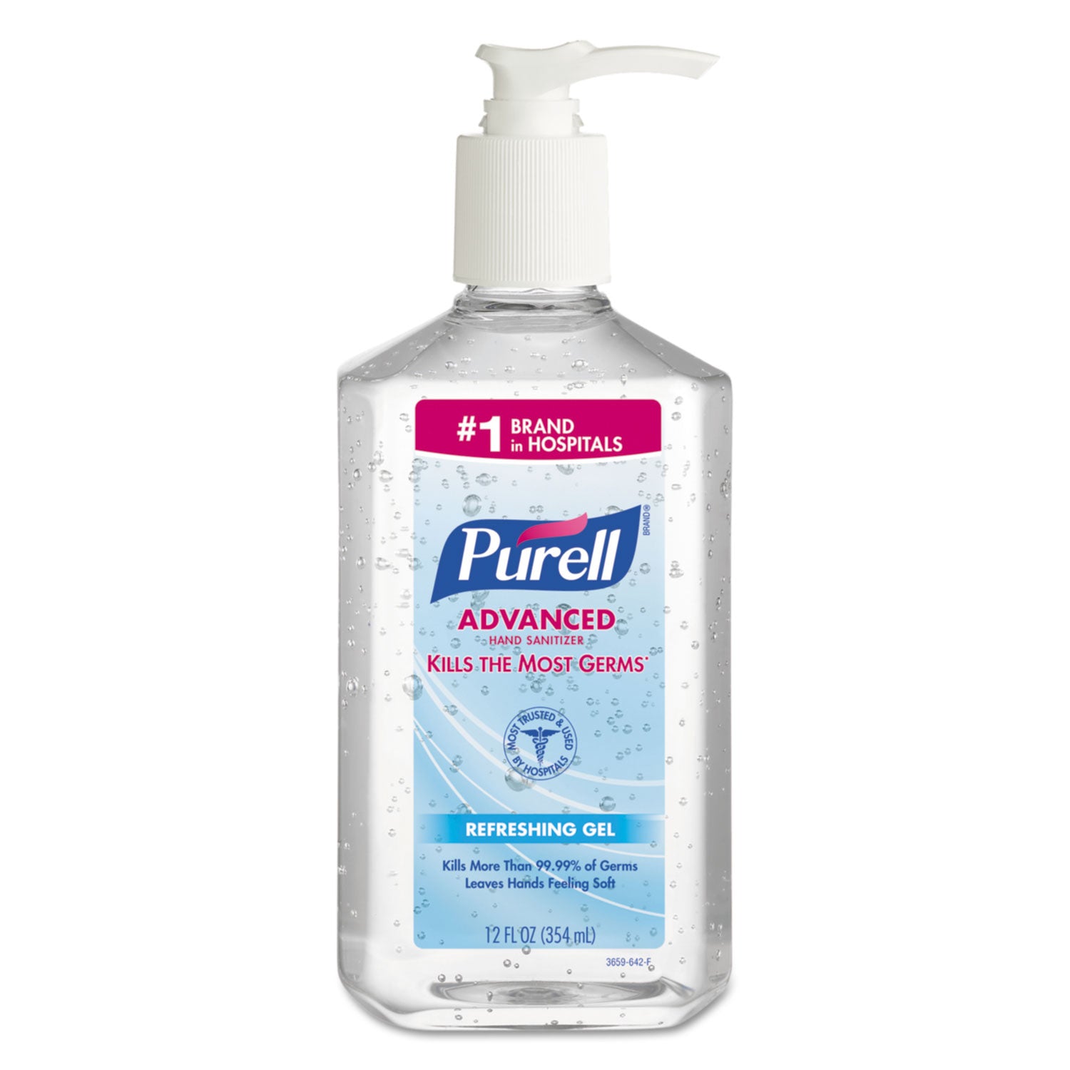 advanced-hand-sanitizer-refreshing-gel-12-oz-pump-bottle-clean-scent_goj365912ea - 1