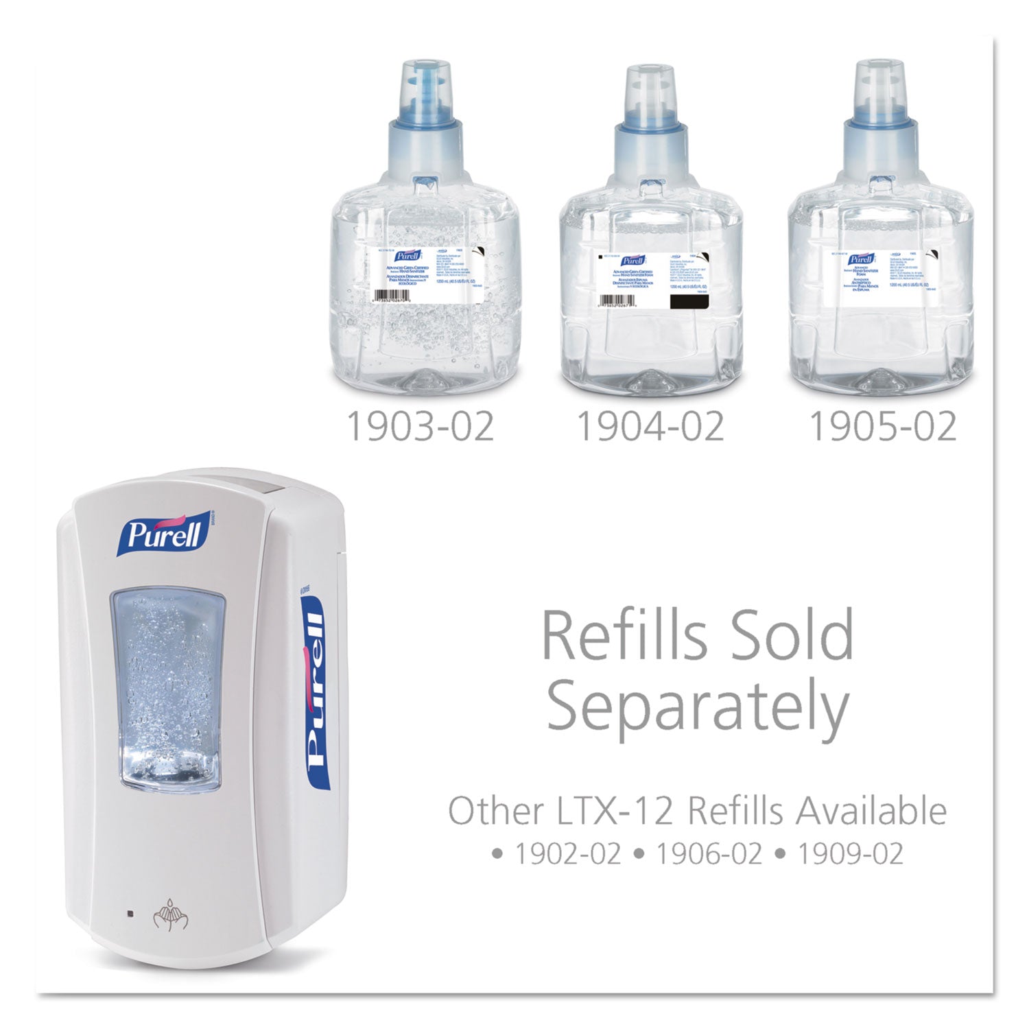 LTX-12 Touch-Free Dispenser, 1,200 mL, 5.75 x 4 x 10.5, White
